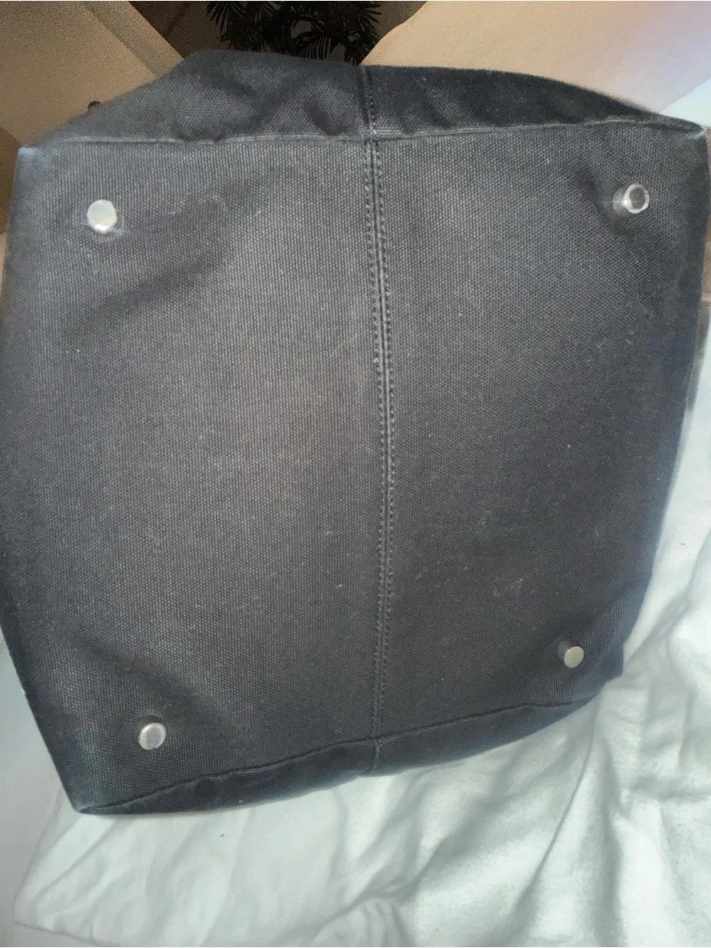 The Row Large N/S Park Tote Bag Black Canvas
